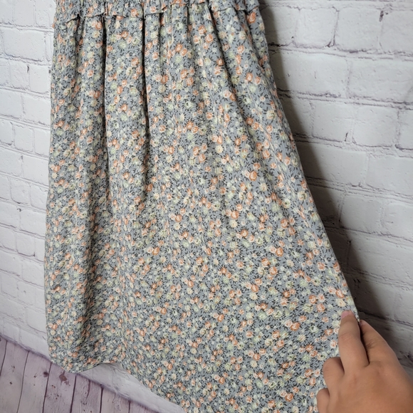 Lazy Sunday By Paper Crane Adjustable Strap Floral Smock Dress Size S - Picture 9 of 10